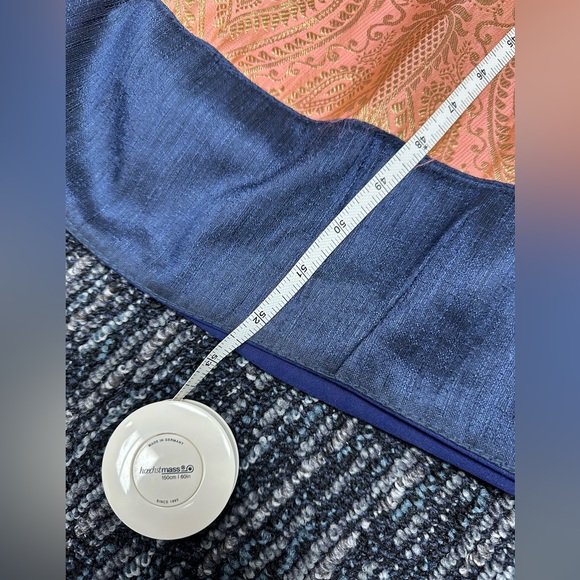 Navy blue and peach anarkali - Picture 3 of 8